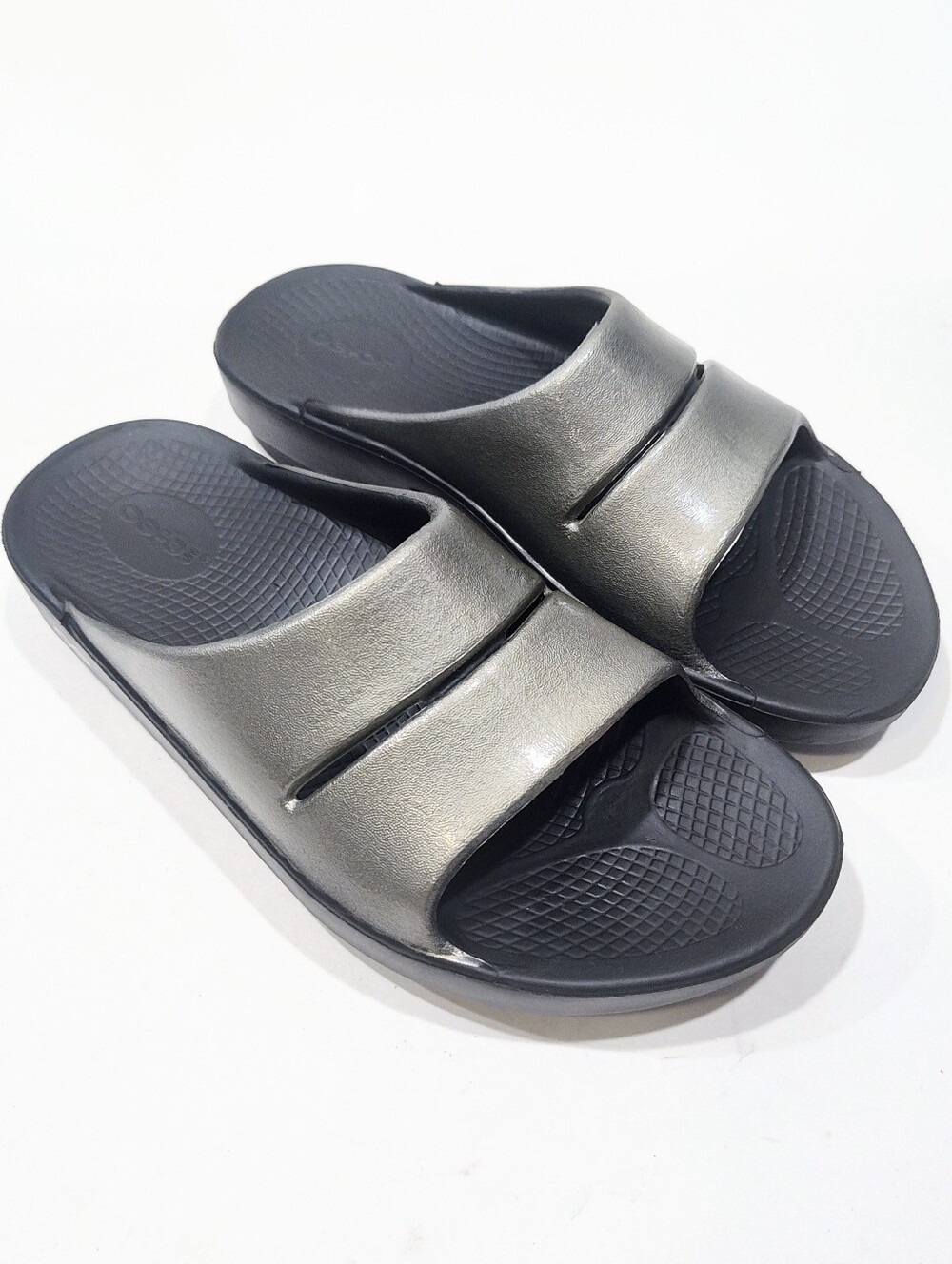 OOFOS OOahh Luxe Recovery Slides Latte W9 M7 EU 40 Comfort Sandals Slip Ons